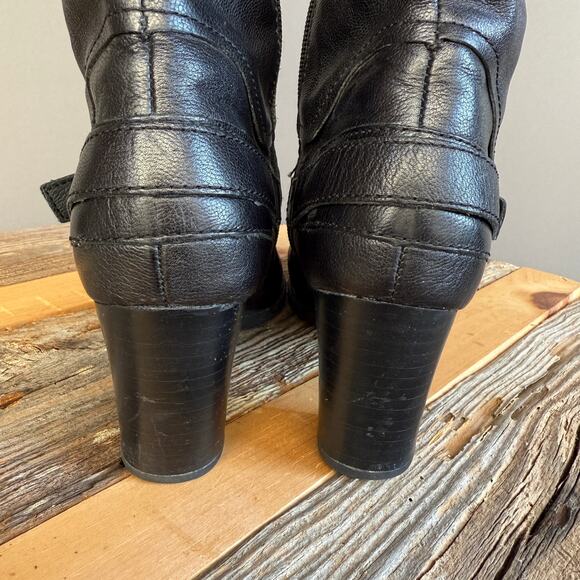 Womens Born black leather knee high boots - round toe  - W32003 - size 9.5 - Picture 5 of 10